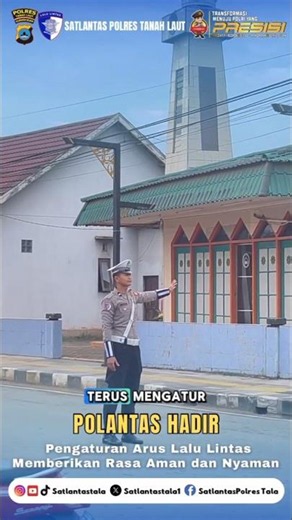 Satlantas Polres Tanah Laut melakukan‎pengaturan arus lalu lintas Di wilayah Kab. tanah Laut.