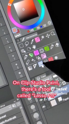 Check out this great tip on speeding up your process with the lasso fill tool from @nekorina_art ! #clipstudiopaint #coloringtips #lassofilldrawing #digitalartist #artistsontiktok