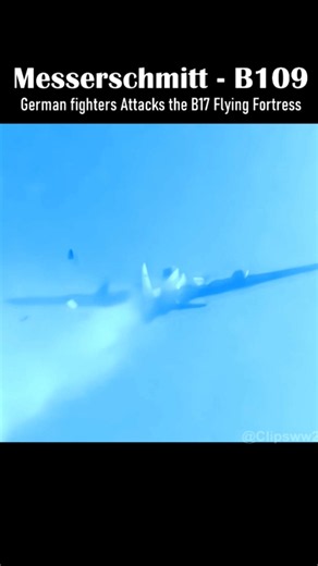 Luftwaffe Bf 109 Attacks B-17 Flying Fortress | Colorized WWII Footage #ww2 #history