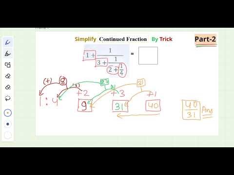Simplify Continued Fractions By Trick | Part -2