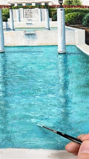 How to paint a reflecting pool #art #painting #artshorts