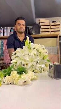 How to make white🤍rose white white Daisy flower big flower bouquet of gifting #diybouquet #bouquet