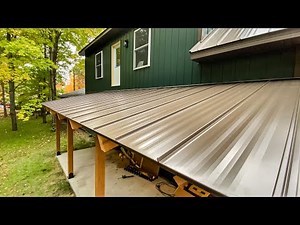 Standing Seam roof install on the porch roof! Part #2