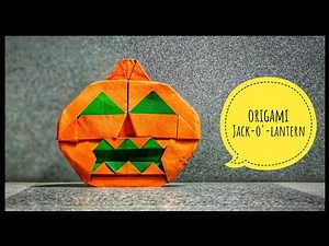 Origami Jack-o'-lantern | Halloween origami | Origami tutorial | Paper craft