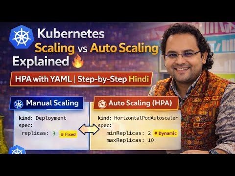 Kubernetes Scaling vs Auto Scaling | LAB-5 | HPA with YAML Explained | DevOps Hindi