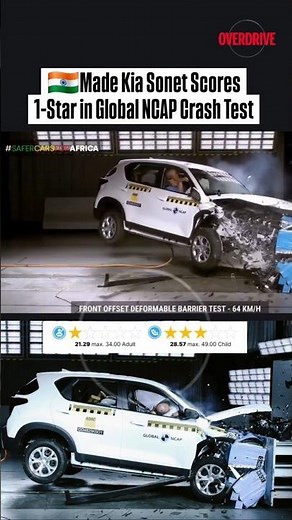 India-Made Kia Sonet Scores 1-Star in Global NCAP Crash Test