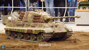 Full Metal KÖNIGSTIGER 1/4 scale RC TANK 500kg INTERMODELLBAU Dortmund 2021 1/4 - 1/16 scale rc Tanks & Trucks & Military Vehicles on the Parcours Bundeswehr / Reservistenkameradschaft Modellbau. #RC #rctank #rctanks #rctruck #Bundeswehr | RC Military Vehicles