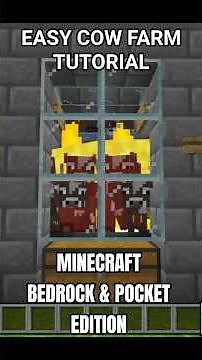 BEST COW FARM IN MINECRAFT BEDROCK 1.21 || Easy leather farm tutorial ! #minecraft #minecraftshorts