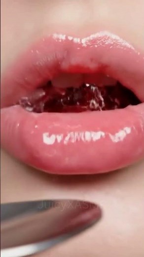 Frozen Jelly Slurp & Soft Bite ASMR ❄️💋 Wet Lips & Mouth Sounds No Talking JuicyXASMR 4K