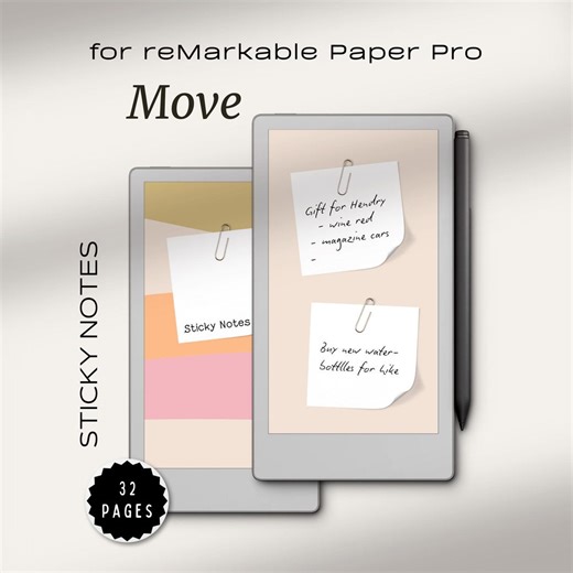 Sticky Notes for Remarkable Paper Pro Move | Memo Notes | Remarkable Notes | Digital Notes for Paper Pro Move - Etsy