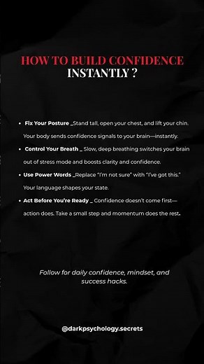 How to Build Confidence Instantly | 4 Steps That Actually Work