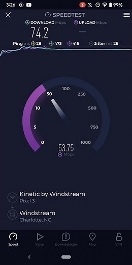 kinetic by Windstream Internet speed test