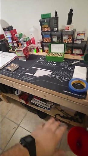 Reloading Room reorganization! #christisking #firearmsafety #reloadingbench