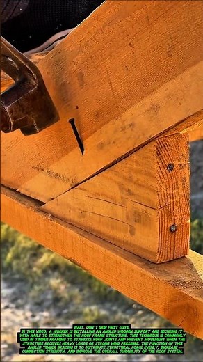 Smart Roof Support Locking Technique Using Angled Timber Bracing.