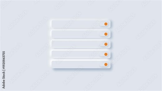 Neumorphic Toggle Switch Interface Animation with Orange Indicator