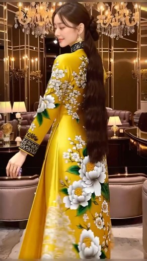 👑 Áo Dài ATR Luxury Design – Chim Công Hoàng Kim Sự kết hợp hoàn hảo giữa: 🌸 Kỹ nghệ thêu tay thủ công đỉnh cao 🦚 Họa tiết chim công vương giả – biểu tượng của vương quyền & thịnh vượng 🌼 Hoa mẫu đơn trắng – hiện thân của phú quý, cát tường và vẻ đẹp thuần khiết. Chất liệu: lụa gấm ánh kim cao cấp Thiết kế: cổ đứng truyền thống – tôn dáng tối đa Gam màu: vàng kim hoàng tộc – quý phái và rực rỡ trong mọi ánh nhìn 📸 Mỗi bước chân là một màn trình diễn nghệ thuật. Mỗi ánh mắt là một dấu ấn của