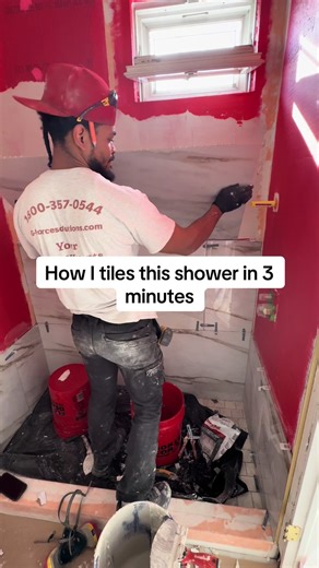 Tile a Shower in Under 3 Minutes