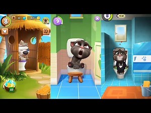 Funny poop 💩 🤣 😄 😂 My Talking Tom vs Talking Hank vs Talking Tom 2
