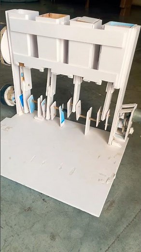 Inline 4 cylinder cardboard engine for my new project 😈work in progress #engine#cardboard#homemade