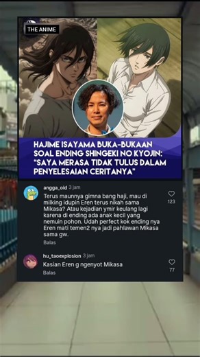 AUTHOR AOT HAJIME BEBERKAN TENTANG ENDING SHINGEKI NO KYOJIN