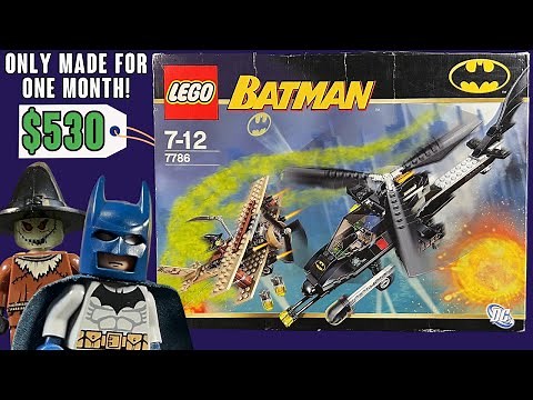 RARE 2007 LEGO Batman "The Batcopter Chase for Scarecrow" Set 7786 REVIEW