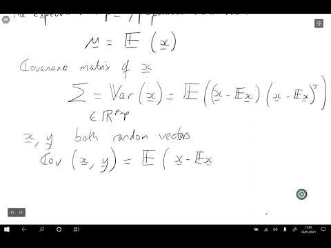 Multivariate Statistics: 1.3 Introduction: Random vectors