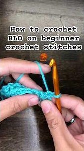 How to crochet back loop only (BLO) on beginner crochet stitches 🧶#crochettutorial #beginnercrochet
