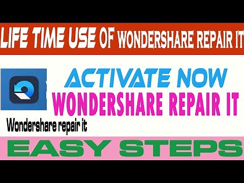 How to activate wondershare repair it for life time || Easy way of activating for free ||