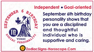 September 6 Zodiac (Virgo) Horoscope Birthday Personality and Lucky Things | ZSH