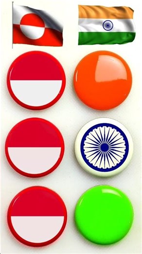 Greenland 🇬🇱 x India 🇮🇳 Flag Coin Art 🪙 | Tiny Coin, Big Creativity #short#art