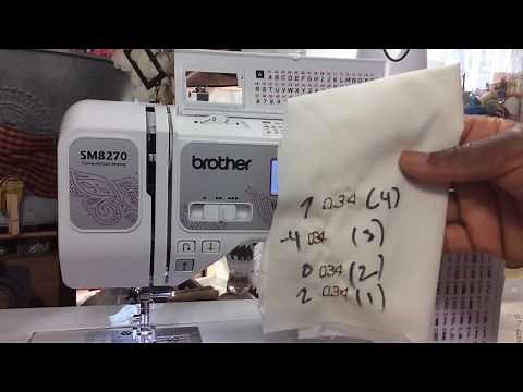 How to change the stitch length of characters, fonts, numbers with Brother SM8270 Sewing Machine.