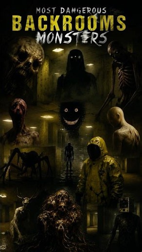 Most Dangerous Backrooms Entities #backrooms #monster #horror