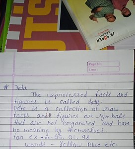 Define data. Give examples.Data refers to unprocessed facts a... | Filo