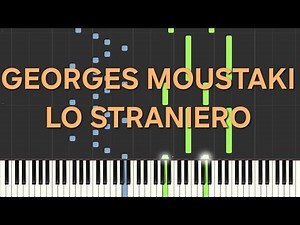 georges moustaki~lo straniero(rallentato-slow)=piano facile easy tutorial