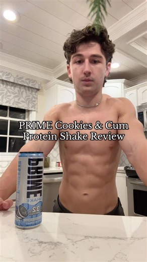 PRIME Cookies & Cream Protein Shake Review 🤙🏼 #abs #protein #proteinshake #prime #loganpaul #shake