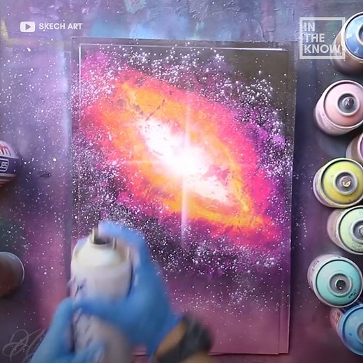 This artist uses glow in the dark spray paint to create art that lights up a room | In The Know Innovation