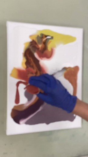 Acrylic Pouring with Metallic & Acrylic Paints + Water | Satin Enamel Pearl Cells Fluid Art