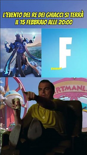 Evento Re dei Ghiacci il 15 FEBBRAIO alle 20:00! #shorts #fortnite