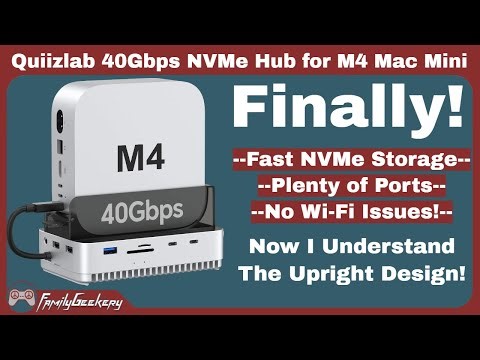 Qwiizlab 40Gbps M4 Mac Mini Stand Review - Finally the Best Hub! uh61-u4