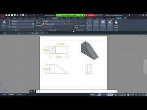 75: Add Dimensions and Annotation to Orthographic Views (AutoCAD Tutorial)