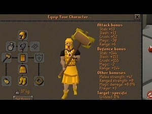 OSRS Low level defence tank pure showcase (gadderhammer, cb lvl 23)