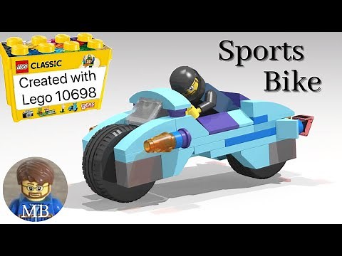 Building a Sports Bike using LEGO® Classic 10698 - DIY instruction ideas