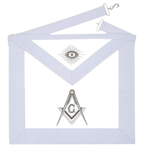 Masonic Master Mason Metallic Embroidered Apron Lambskin White Ribbon - Etsy