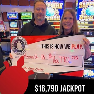 1.5K views · 80 reactions |  Join us as we congratulate  Kenneth B. on his BIG WIN  at Turtle Creek Casino! Kenneth hit a  $16,790  JACKPOT 螺 playing Sapphire Riches  拾 Way to go, Kenneth!  | Turtle Creek Casino & Hotel | Facebook