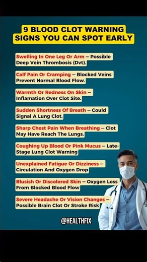 9 Early Warning Signs of a Blood Clot You Should NEVER Ignore | #HealthFix