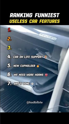 Ranking Funniest Useless Car Features 🚗 #ranking #fails #funny #tiktok