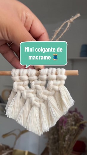 Mini colgante de macramé: Tutorial paso a paso