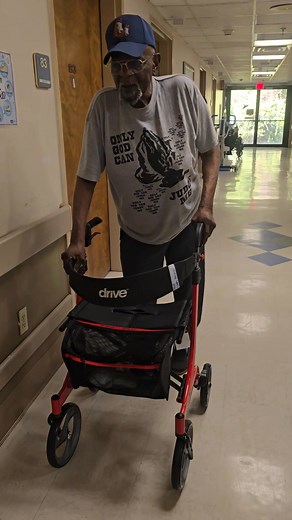 Soon as I turned the corner look who I see 👀 😁 Pops told me he's on his way to the Dining Hall 😁but I didn't tell him I got some snacks for him 😁.. | Margie L Davis