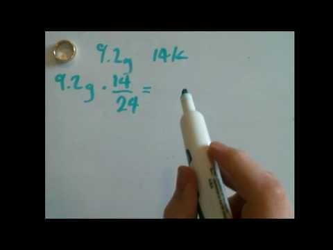 Scrap Gold Calculation of Value Contained.