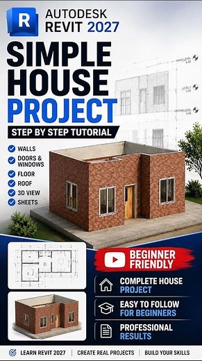 Revit 2027 Complete House Tutorial | Create a Simple House Step by Step (Beginner Guide) #revit
